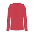 thumbnail image 3 of HappyYEE Women's Sun Hooded Shirts Pullover Long Sleeve Rash Guard Thumb Sleeve Loose Summer Upf 50+ Sun Protection Tops Red-a M, 3 of 9