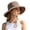 Coffee, variant on Women's Leopard Print Bucket Hat, Frayed Wide Brim Sun Hat, Adjustable Chin Strap Cap for Vacation, Hiking, Beach & Outdoor Activities White One Size
