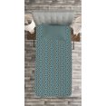 thumbnail image 3 of Ambesonne Geometric Quilted Bedspread Set 2 Pcs, Nested Square Pattern, Twin Size, Brown and Sky Blue, 3 of 3