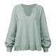 thumbnail image 5 of Sudadera De Mujer, Patrón De Gofres, Mano De Obra Fina, Abertura Lateral, Suéter De Otoño Para Oficina ANGGREK Otros, 5 of 6