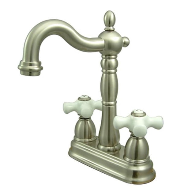 Kingston Brass KB1498PX 4 Inch Center Bar Faucet - Satin Nickel