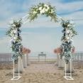 thumbnail image 4 of TFCFL 2x2.4M Detachable A-Shape Wedding Arch Floor Standing Flower Ballon Frame for Wedding Party Decoration White/ Gold, 4 of 29