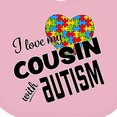 thumbnail image 4 of Inktastic I Love My Cousin with Autism Boys or Girls Baby Bib, 4 of 4