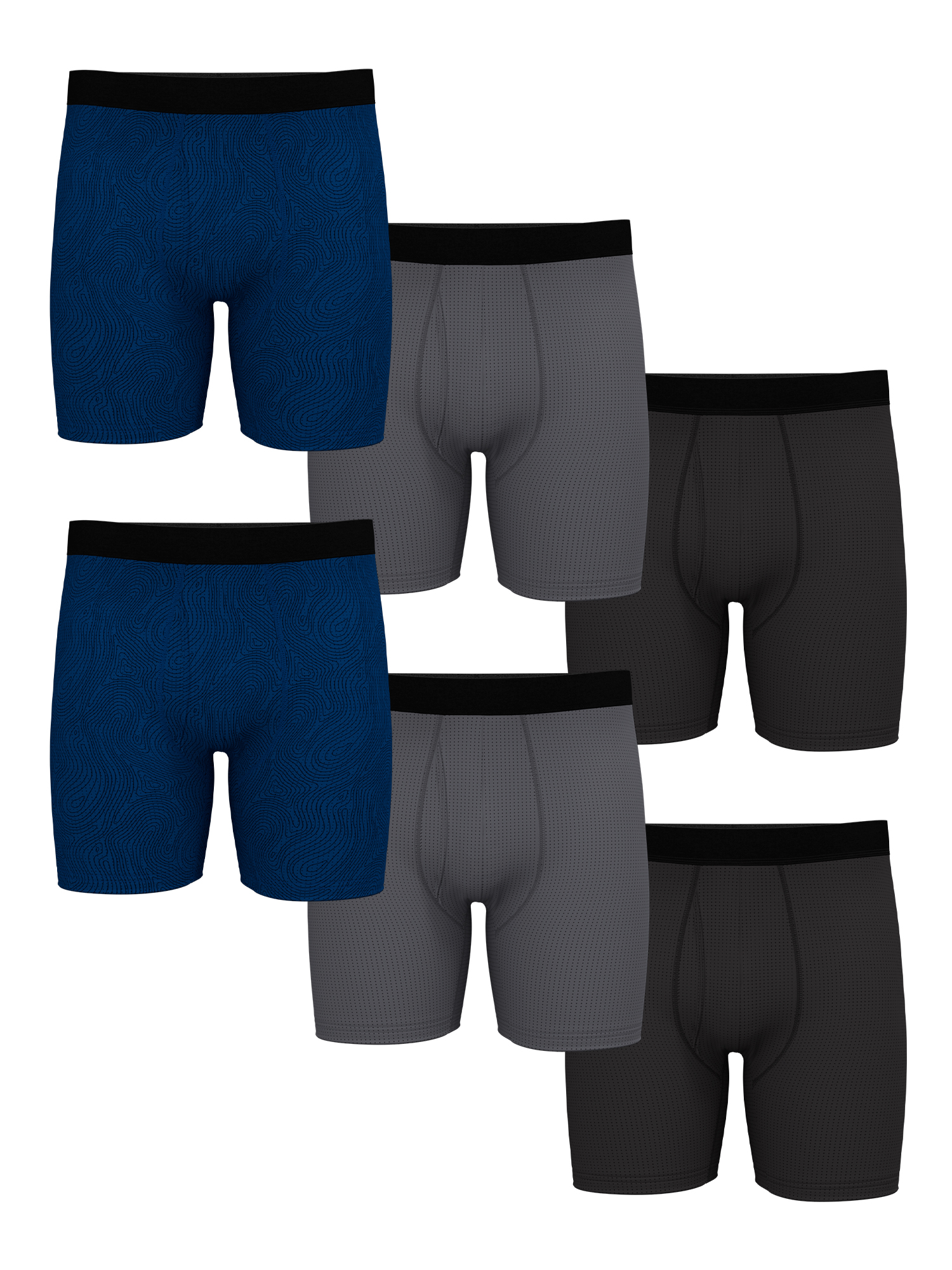 Athletic Works Men's Ultra Lite Mesh Boxer Brief, 6-Pack