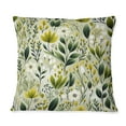 thumbnail image 3 of Designart "Botanical Greenery In Meadow Hues I" Botanical Printed Throw Pillow, 3 of 5