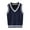Navy, variant on Girls Boys Prepp𝗒 Sweater Vest V Neck Knitted Sweater Teen School Vest Warm Sleeveless Jacket Pullover Waistcoat 4T-14Y