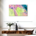 thumbnail image 3 of Elephant Stock One Week Push Ii Wall Art - Horizontal Multi Panel Canvas - Living Room Wall Decor - Abstract Multi Panel - Pink And Green Decor By Henry Hu - 33" x 20", 3 of 8