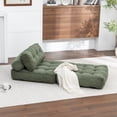 thumbnail image 3 of Leumius Folding Sofa Bed,68.5 inch Convertible Sleeper Sofa Chair with Pillow,Foldable Mattress Futon with Back Support,Soft Sleeper Chair Bed Floor Sofa for Living Room Bedroom,Green, 3 of 9