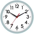 thumbnail image 1 of Reloj de pared AKCISOT de 20 cm, silencioso, funciona con pilas, azul y gris, 1 of 9