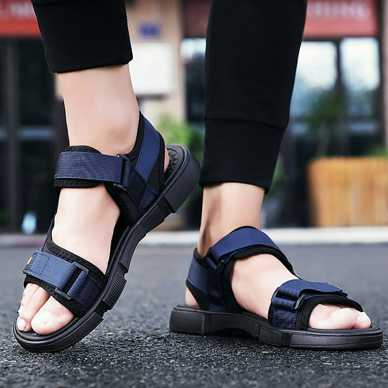 LUOGENLI Male Slippers For Men Wide Width 4E Couple Style Sandals Summer New Trend Sports And Leisure Slippers Non Outdoor Wearing Beach Shoes
