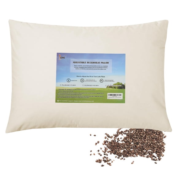 Almohada de trigo sarraceno LOFE Organic ajustable tipo loft 40 x 55 cm