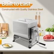 Hakka 7.5L/15lb Manual Meat Mixer, Tilting Stainless Steel Tank for Sausage Mixing