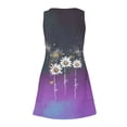 thumbnail image 5 of Rciityk Sundresses for Women Summer V Neck Tank Dress Beach Boho Mini Dresses Casual Loose Floral Printed Sleeveless Pockets Dress, 5 of 7