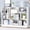 Warm White, variant on IOTXY Simple Bookcase with Base - 3 Tier 5 Cubes Freestanding Low Display Cabinet, Warm White