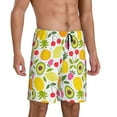 thumbnail image 2 of Pofeuu Avocado And Pineapple Print Men's Soft Woven Elastic Waistband Sleep Pajama Short-XX-Large, 2 of 6
