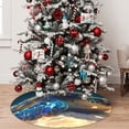 thumbnail image 4 of Cauagu 36" Christmas Tree Skirt Sunshine Underwater Sand Turtle Pattern Christmas Tree Decorations Tree Mat for Xmas Decorations Occasion Holiday Home Decor -36", 4 of 7