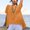 Orange, variant on YHAJDS Women's Linen Tops Short Sleeve Asym Hem Solid Color Relaxed Round Neck Blouse