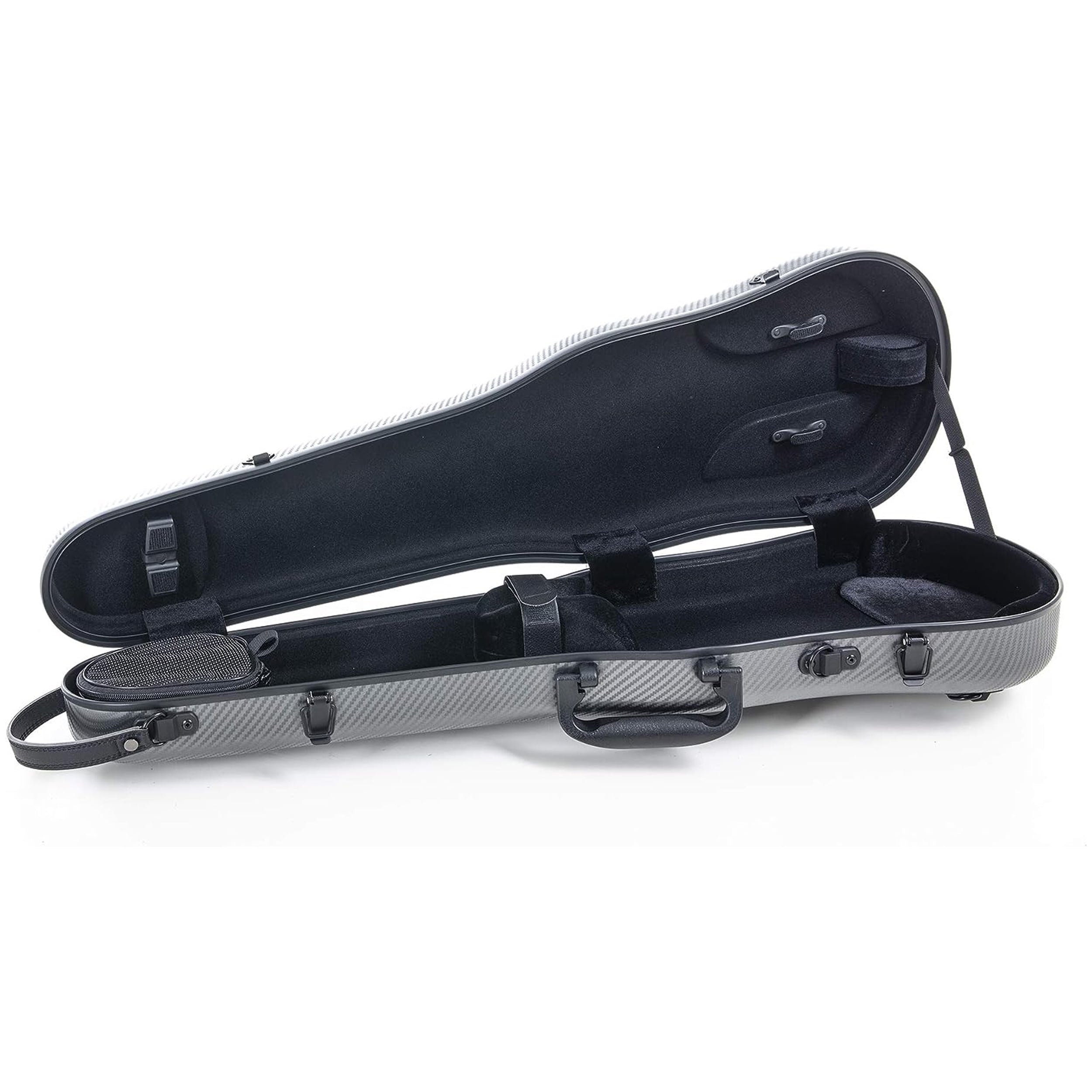 GEWA PURE 1.8 Shaped Violin Case w/ Polycarbonate Shell - Grey/Black