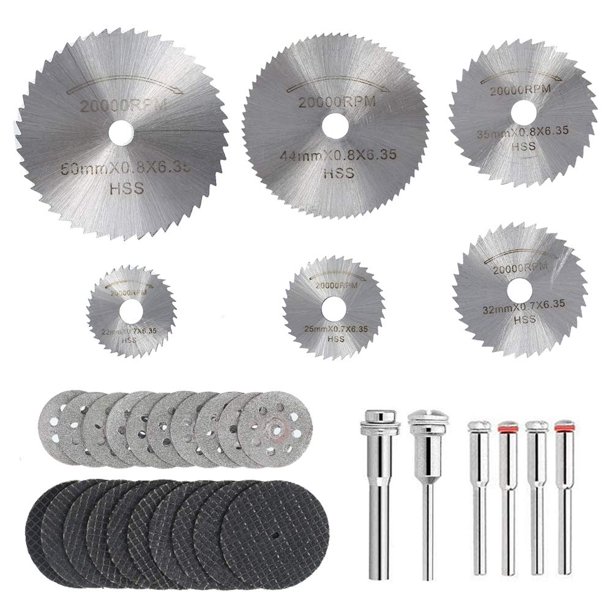 Welpettie Diamond Saw Blade Set HSS Mini Circular Saw Blade Rotary