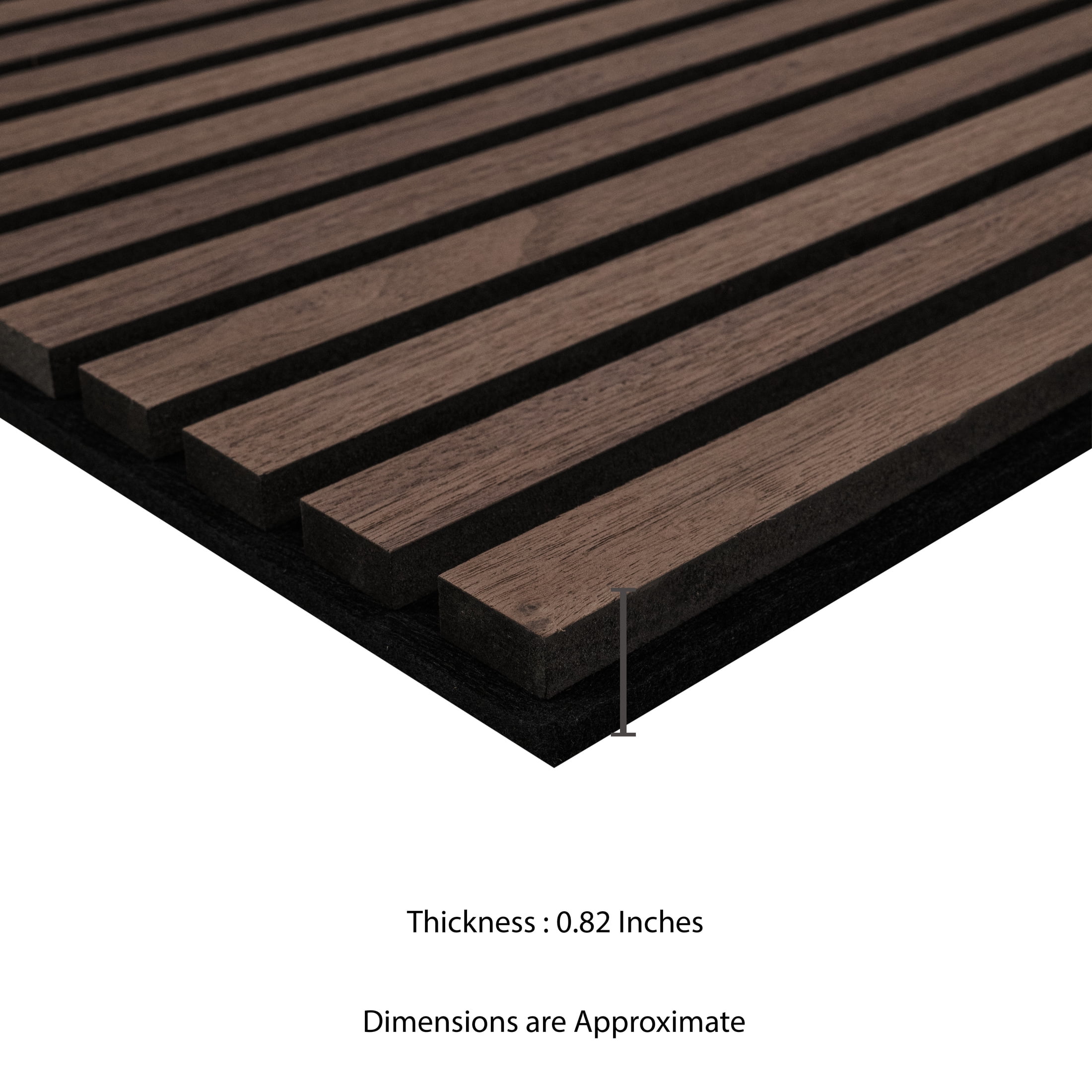 MSI 24 in. x 24 in. Harmony Sable Wood Veneer Sound Absorbing Acoustic Wood Slat Wall Panel (2 Pack / 8 sq. ft.)