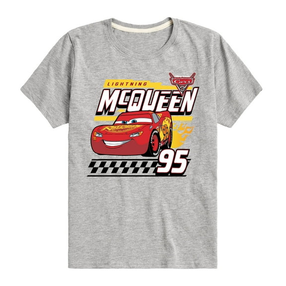 Disney's Cars - Lightning McQueen 95 - Boy's Toddler And Youth Short Sleeve Graphic T-Shirt