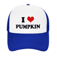 thumbnail image 2 of I Heart Pumpkin Love Food Funny Trucker Hat Baseball Cap Unisex Blue, 2 of 5