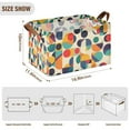 thumbnail image 7 of Yayeee Foldable Storage Basket for Shelves with Handles Waterproof Cloth Bins, Green Geometric, 7 of 7