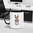 thumbnail image 4 of 4th of July Basenji Celebrates Independence Day 11oz Accent Two-tone Mug African Barkless Dog Lover Coffee Tea Cup - 12010, 4 of 5