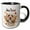 Black/White, variant on 3drose, Thanksgiving Cockapoo Dog Thats a Cocker Spaniel Poodle Mix, 15oz Two-tone Black Mug