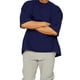 thumbnail image 1 of SAYOO Hombres Camiseta, Manga Media Color Sólido Ajuste Suelto Gimnasio Fitness Culturismo Algodón Tops Deportes Entrenamiento Camiseta SAYOO  Casual, 1 of 3