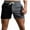 Black Athletic Shorts, variant on HOOMEUMY Men's Two-Tone Drawstring Elastic Waist Breathable Classic Solid Quick Dry Stretch Shorts with Pockets Black XXXXL