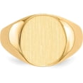thumbnail image 4 of 14k Yellow Gold 13.5mmx12.5mm Closed Back Mens Signet Ring - Ring Size 10.0, 4 of 8