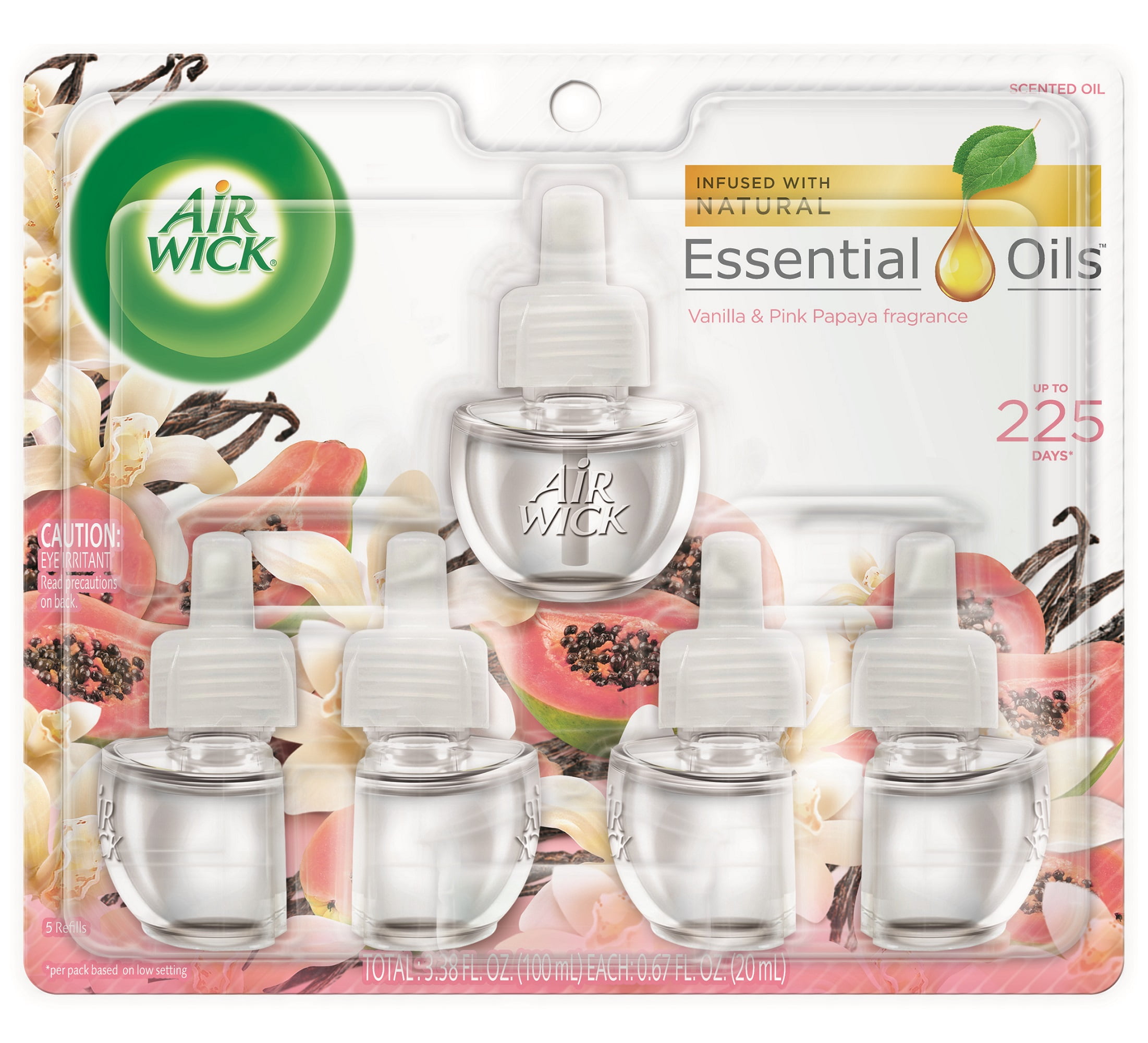 Air Wick Scented Oil Refill - Vanilla & Pink Papaya - 3.38 fl oz/5pk