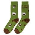 thumbnail image 4 of Cool Socks Novelty Crew Socks Women's No Coffee No Workee, Graphic Print, Large, 4 of 5