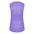 thumbnail image 7 of Baqcunre Tank Top For Women Womens Plus Size Daily Spring Round Neck Sleeveless Tie Dye Print Patchwork Crew Neck Tanks Tops(S 5Xl) Workout Tops For Women Tshirts Shirts For Women Purple L, 7 of 7