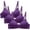 Purple, variant on skpabo 3Pc Push Up Bra Breathe Backless Bra Women's Bras Corset Bra Small Cup Two Rows Of Buttons Without Steel Ring Bra Mother Underwear for Work Office Business Size
