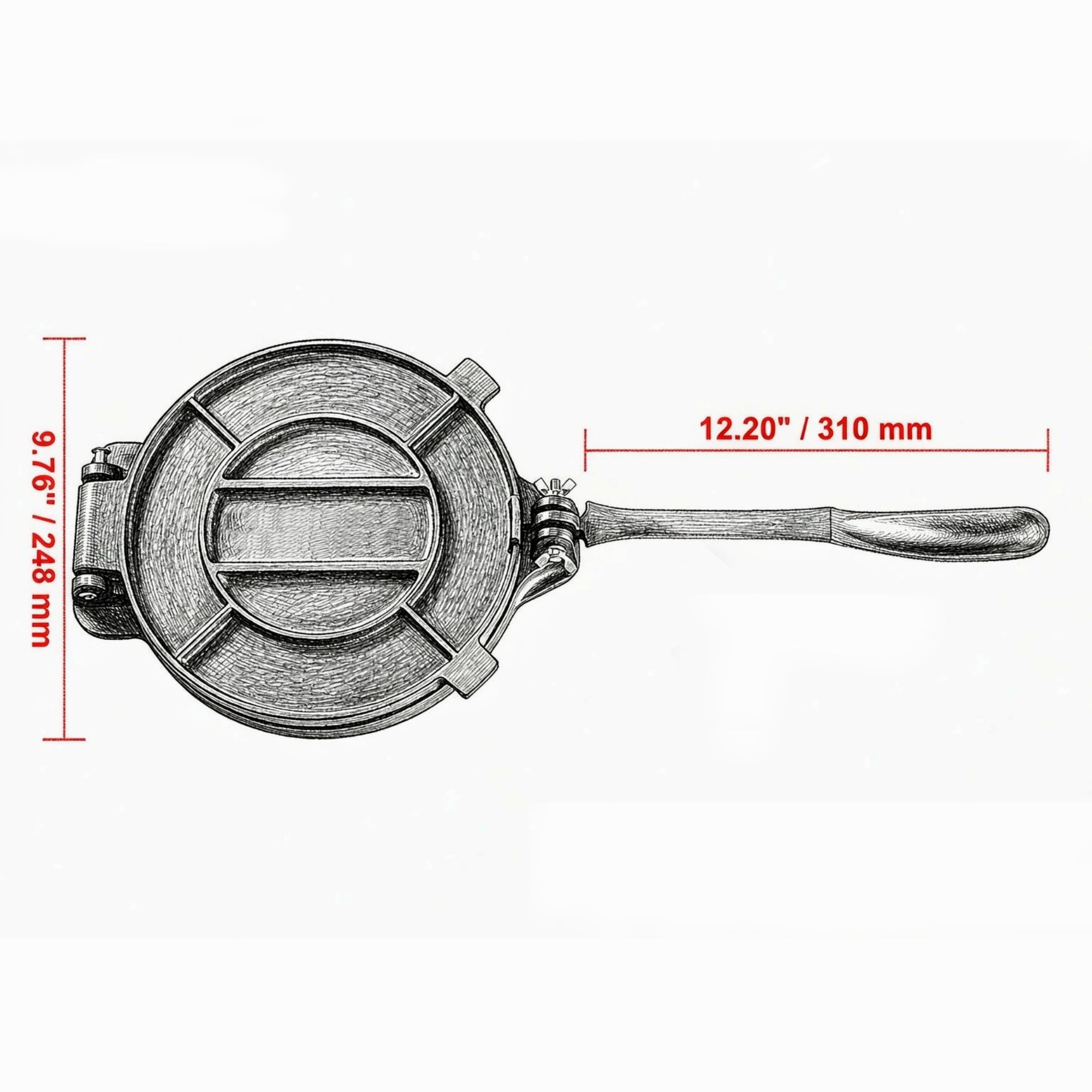 10-Inch Cast Iron Tortilla Press