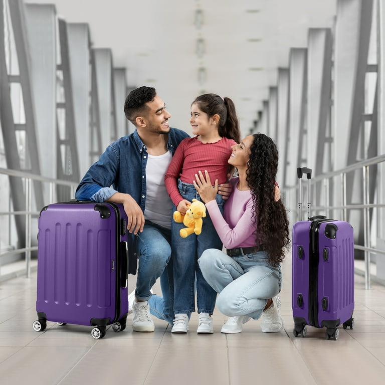 Zimtown Hardside 3 Piece Lightweight Spinner Luggage Set