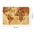 thumbnail image 3 of Balery Not All Those Who Wander Are Lost2 Doormat, Durable Flannel Fabric, Waterproof Stain and Fade Resistant, Low Profile,Indoor Outdoor Door Mats, Easy Clean Patio Entrance Mat, 16x24in, 3 of 9