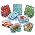 thumbnail image 1 of POINTERTECK Yardwe 20pcs Christmas Foil Pans with Lids Disposable Food Containers Rectangular Foil Pans with Covers for Baking Cooking Heating (4 Lid Patterns  5 for Each), 1 of 6