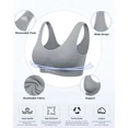 thumbnail image 2 of A AGROSTE 3 Pack Sports Bra for Women Seamless Wireless Low Support Workout Bra Comfy Sleep Bra with Removable Padded, 2 of 4