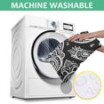 thumbnail image 6 of Black Paisley Pattern Square Tablecloth,Waterproof Square Table Cover,Wipeable Spillproof Washable Table Cover for Home Kitchen Party Decor 42"X42"(107x107cm), 6 of 6