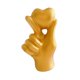 thumbnail image 3 of Estatua de resina perfecl con forma de corazón y gesto de mano oro, 3 of 8