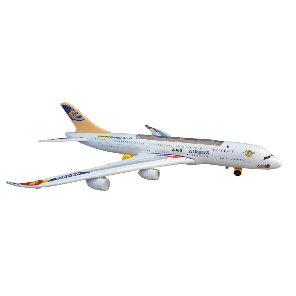 Bump And Go Electric Air Bus A380 Kids Action Airplane 