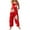 Wine, variant on Valentine's Day Womens Overalls Cute Heart Print Wide Leg Jumpsuits Valentines Baggy Jumpers with Pockets
