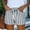 01-Dark Blue, variant on Women's High Waisted Drawstring Shorts with Pockets, Striped Rolled Hem Casual Summer Shorts, Loose Fit Elastic Waist Short Pants for Women Daily Wear 06-Sky Blue M