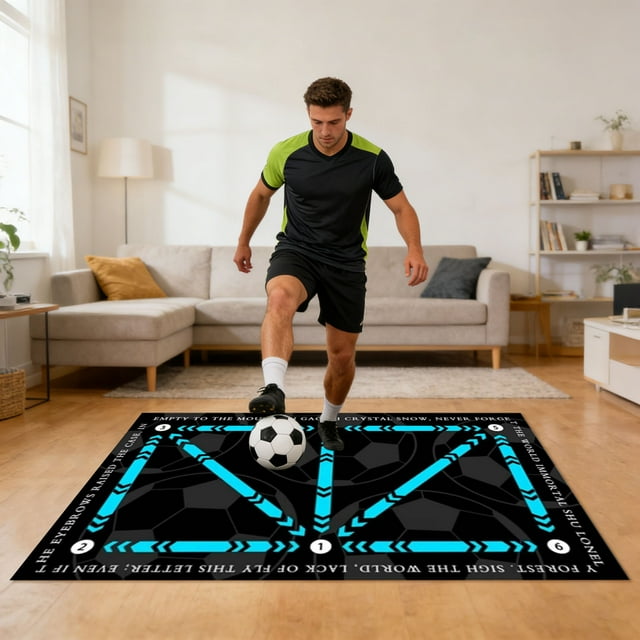 ERK Football Training Mat 90 X 60 Cm 3.5 Mm Diatomaceous Mud Non Slip Football Mat Training Mat For Control And Kicktrainer