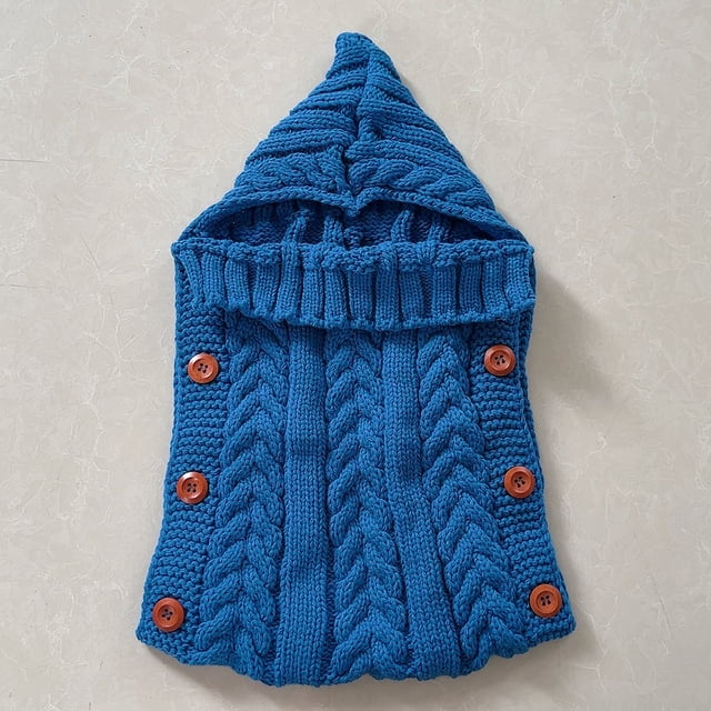 Saco de dormir de lana de punto para bebé de otoño e invierno, saco de dormir con botones, manta para fotografía, carrito de dormir, saco de dormir para fotografía de pañales