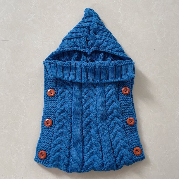 Saco de dormir de lana de punto para bebé de otoño e invierno, saco de dormir con botones, manta para fotografía, carrito de dormir, saco de dormir para fotografía de pañales