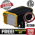 thumbnail image 2 of Krieger 4000 Watt 12V Power Inverter Dual 110V AC Outlets, Installation Kit Included, Automotive Back Up Power Supply for Blenders, Vacuums, Power Tools - ETL Approved Under UL STD 458, 2 of 6